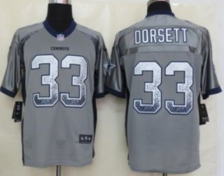 Nike Dallas Cowboys #33 Tony Dorsett Drift Fashion Gray Elite Jersey