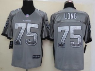 Nike Oakland Raiders #75 Howie Long Drift Fashion Gray Elite Jersey