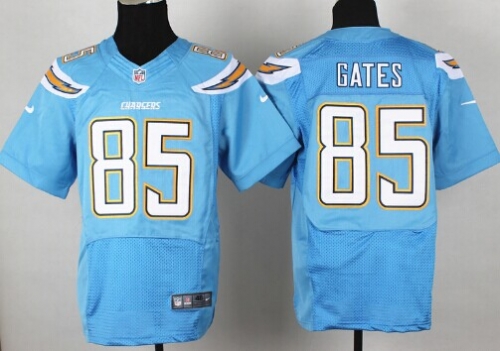 Nike San Diego Chargers #85 Antonio Gates 2013 Light Blue Elite Jersey