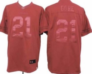 Nike San Francisco 49ers #21 Frank Gore Drenched Limited Red Jersey