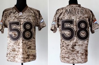 Nike Denver Broncos #58 Von Miller 2013 USMC Camo Elite Jersey