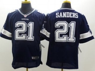 Nike Dallas Cowboys #21 Deion Sanders Blue Elite Jersey