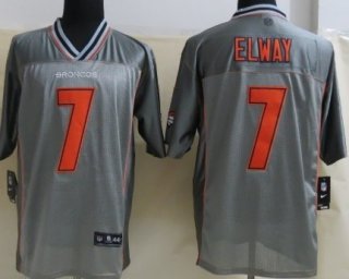 Nike Denver Broncos #7 John Elway 2013 Gray Vapor Elite Jersey