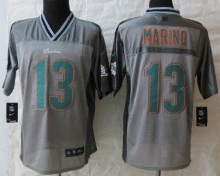 Nike Miami Dolphins #13 Dan Marino 2013 Gray Vapor Elite Jersey