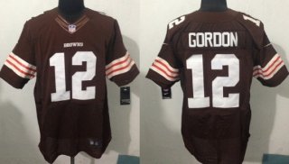 Nike Cleveland Browns #12 Josh Gordon Brown Elite Jersey