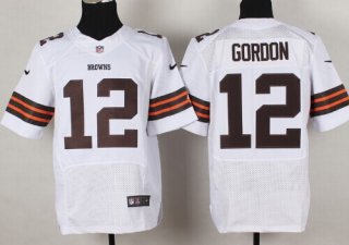 Nike Cleveland Browns #12 Josh Gordon White Elite Jersey