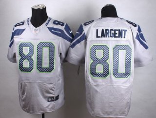 Nike Seattle Seahawks #80 Steve Largent Gray Elite Jersey