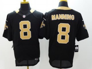 Nike New Orleans Saints #8 Archie Manning Black Elite Jersey