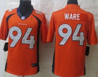 Nike Denver Broncos #94 DeMarcus Ware 2013 Orange Limited Jersey