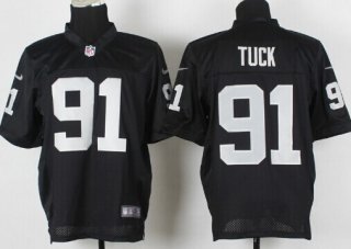 Nike Oakland Raiders #91 Justin Tuck Black Elite Jersey