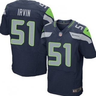 Nike Seattle Seahawks #51 Bruce Irvin Navy Blue Elite Jersey