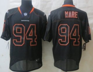 Nike Denver Broncos #94 DeMarcus Ware Lights Out Black Elite Jersey