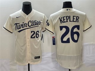 Men's Minnesota Twins #26 Max Kepler Cream Flex Base Stitched Baseball Jersey