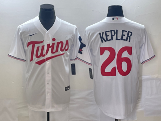 Men's Minnesota Twins #26 Max Kepler White Red Stitched MLB Cool Base Nike Jersey