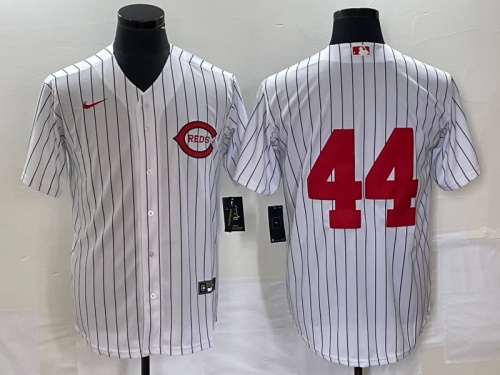 Men's Cincinnati Reds #44 Elly De La Cruz White Field of Dreams Cool Base Stitched Baseball Jersey