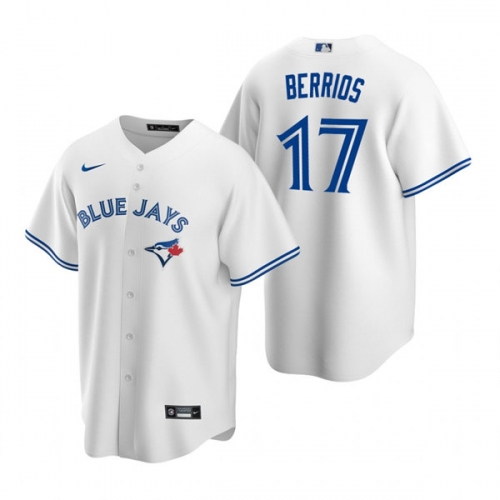 Mens Toronto Blue Jays #17 Jose Berrios Nike White Home Cool Base Jersey