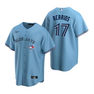 Mens Toronto Blue Jays #17 Jose Berrios Nike Powder Blue Alternate Cool Base Jersey