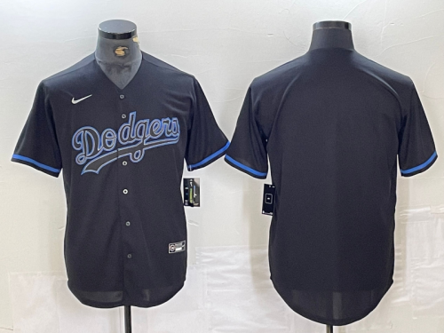 Men's Los Angeles Dodgers Blank Lights Out Black Fashion Stitched Cool Base Nike Jersey