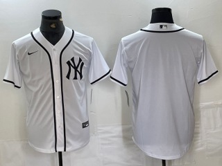 Men's New York Yankees Blank White Cool Base Stitched Jersey