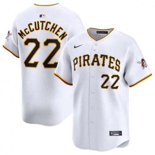 Men's Pittsburgh Pirates #22 Andrew McCutchen White Home Limited Baseball Stitched Jersey