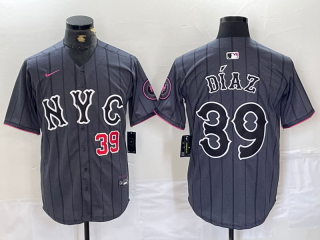 Men's New York Mets #39 Edwin Diaz Gray 2024 City Connect Cool Base Jerseys