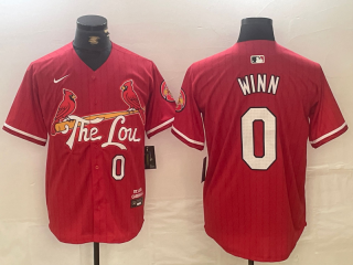 Men's St Louis Cardinals #0 Masyn Winn Red 2024 City Connect Limited Stitched Baseball Jersey