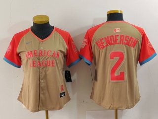 Women's Baltimore Orioles #2 Gunnar Henderson Cream 2024 All Star Limited Stitched Jersey