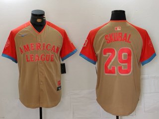 Men's Detroit Tigers #29 Tarik Skubal Cream 2024 All Star Limited Stitched Jersey