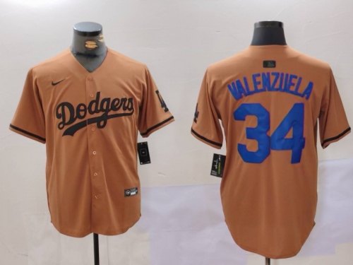 Men's Los Angeles Dodgers #34 Toro Valenzuela Olive Cool Base Limited Stitched Jersey