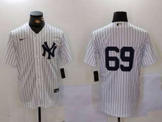 Men's New York Yankees #69 Manny Fresh White Cool Base Stitched Baseball Jersey