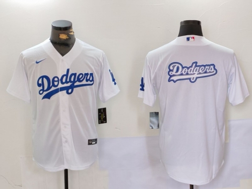 Men's Los Angeles Dodgers Blank White Cool Base Stitched Jersey1