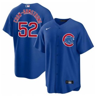 Men's Chicago Cubs #52 Pete Crow-Armstrong Blue 2024 Cool Base Stitched Baseball Jersey