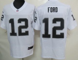 Nike Oakland Raiders #12 Jacoby Ford White Elite Jersey