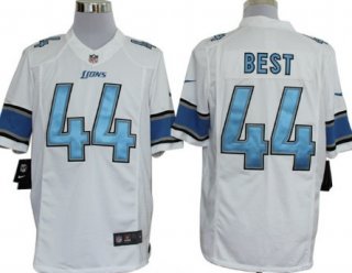 Nike Detroit Lions#44 Jahvid Best White Limited Jersey