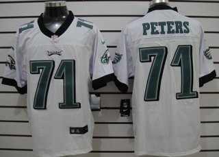 Nike Philadelphia Eagles #71 Jason Peters White Elite Jersey