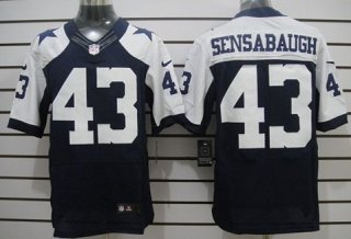 Nike Dallas Cowboys #43 Gerald Sensabaugh Blue Thanksgiving Elite Jersey