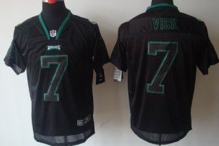 Nike Philadelphia Eagles #7 Michael Vick Lights Out Black Elite Jersey