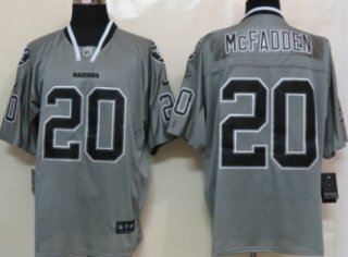 Nike Oakland Raiders #20 Darren McFadden Lights Out Gray Elite Jersey