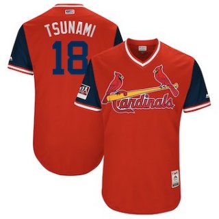 Men's St. Louis Cardinals Carlos Martinez Tsunami Majestic Red 2018 Players' Weekend Authentic Jersey