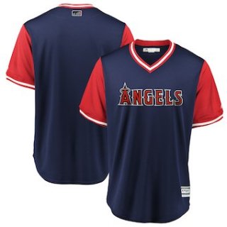 Men's Los Angeles Angels Blank Majestic Navy 2018 Players' Weekend Team Jersey