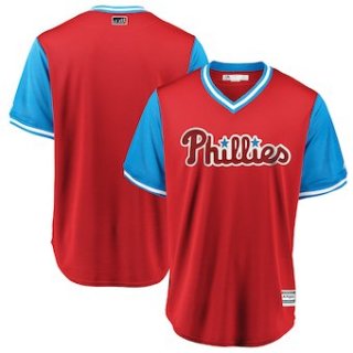 Men's Philadelphia Phillies Blank Majestic Scarlet 2018 Players' Weekend Team Cool Base Jersey