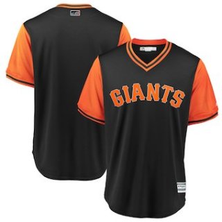 Men's San Francisco Giants Blank Majestic Black 2018 Players' Weekend Team Jersey