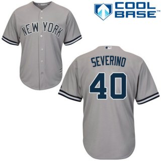 New York Yankees 40 Luis Severino Grey New Cool Base Stitched Baseball Jersey