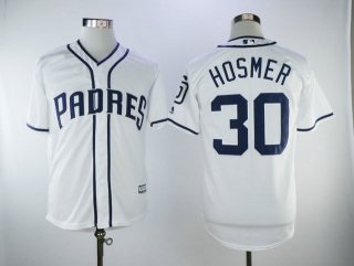 Padres 30 HOSMER White New Cool Base MLB Jersey