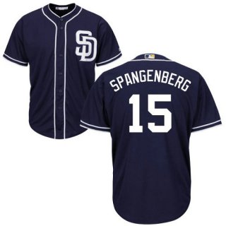 San Diego Padres 15 Cory Spangenberg Navy Blue New Cool Base Stitched Baseball Jersey