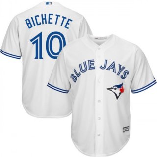 Men's Toronto Blue Jays #10 Bo Bichette White Cool Base Jersey