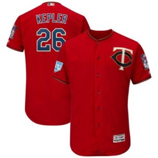 Men's Minnesota Twins 26 Max Kepler Majestic Scarlet 2019 Spring Training Flex Base Player Jersey