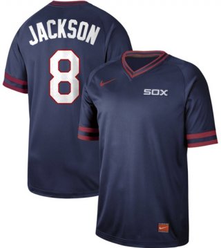 White Sox #8 Bo Jackson Navy Authentic Cooperstown Collection Stitched Baseball Jerseys