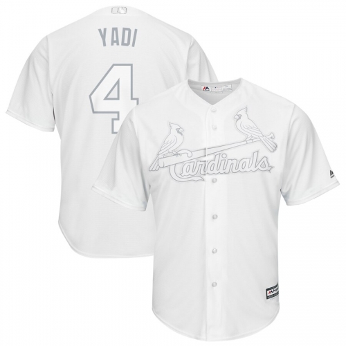 Men's St. Louis Cardinals 4 Yadier Molina Yadi White 2019 Players' Weekend Player Jersey