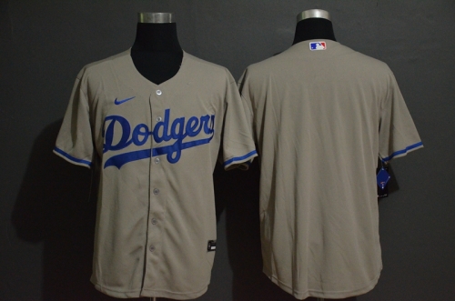 Men's Los Angeles Dodgers Blank Gray Stitched MLB Cool Base Nike Jersey